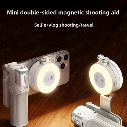 Mini Magnetic Phone Tripod with Zoom Control and Fill Light