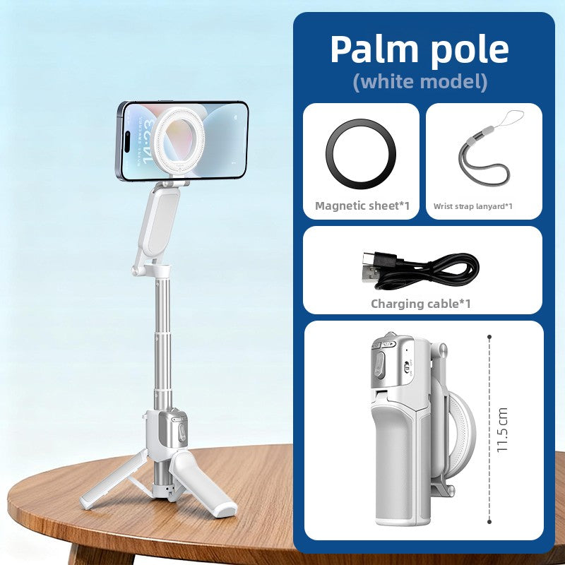 Mini Magnetic Phone Tripod with Zoom Control and Fill Light