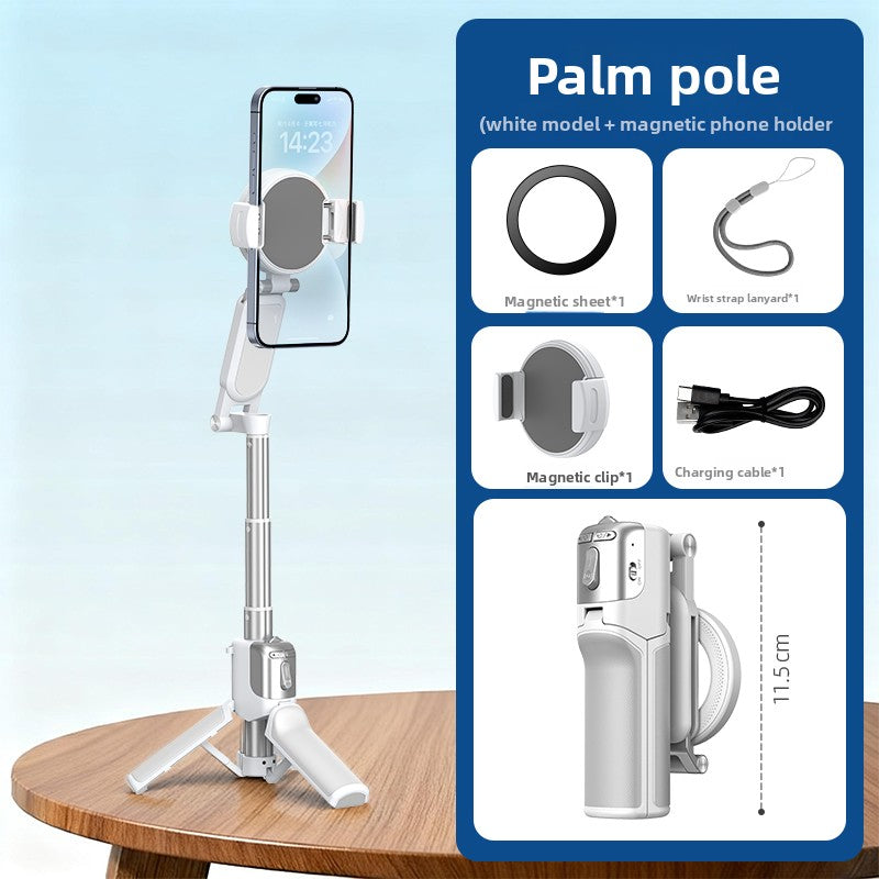 Mini Magnetic Phone Tripod with Zoom Control and Fill Light