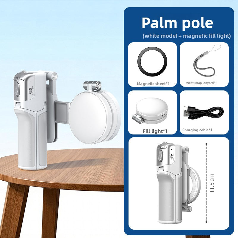 Mini Magnetic Phone Tripod with Zoom Control and Fill Light