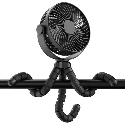 Mini Octopus Fan with Type C Brushless Motor, Portable USB Desk Fan