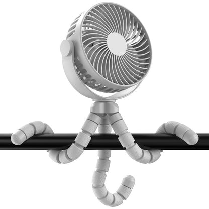 Mini Octopus Fan with Type C Brushless Motor, Portable USB Desk Fan