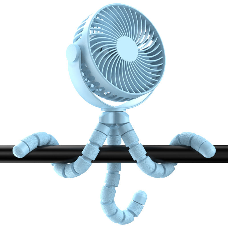 Mini Octopus Fan with Type C Brushless Motor, Portable USB Desk Fan