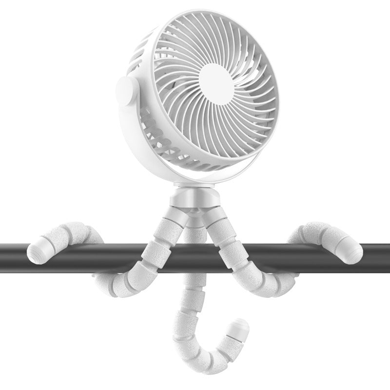 Mini Octopus Fan with Type C Brushless Motor, Portable USB Desk Fan