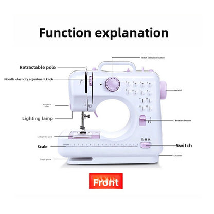 Mini Overlock Sewing Machine with Pedal