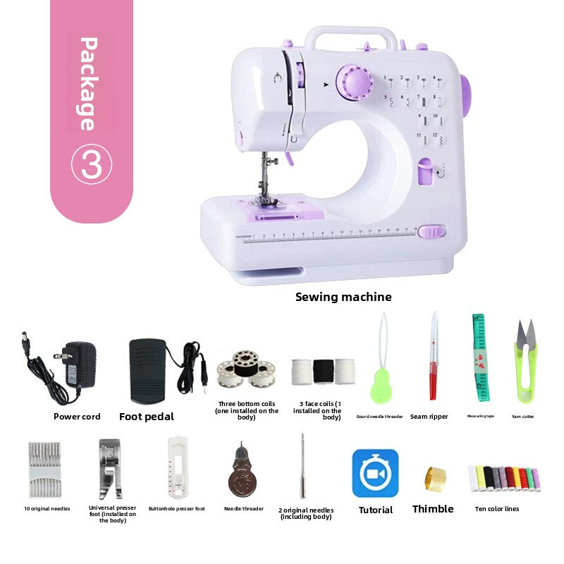 Mini Overlock Sewing Machine with Pedal
