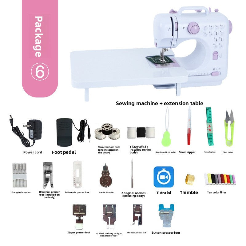 Mini Overlock Sewing Machine with Pedal