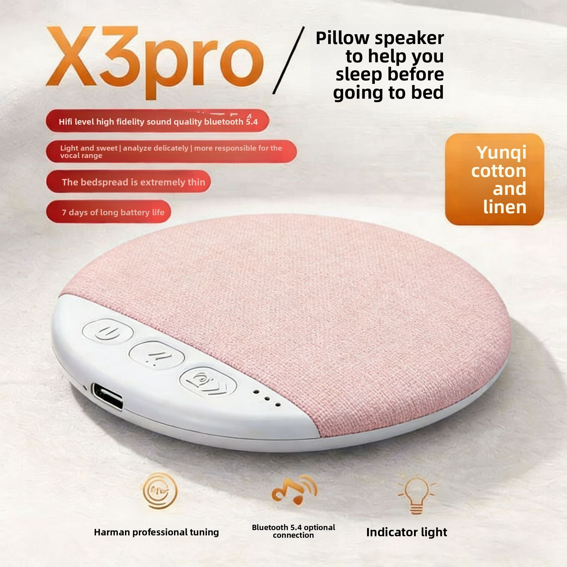 Mini Portable Bluetooth Speaker with LED Light