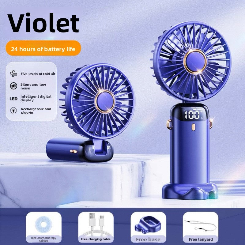 Mini portable foldable rechargeable fan