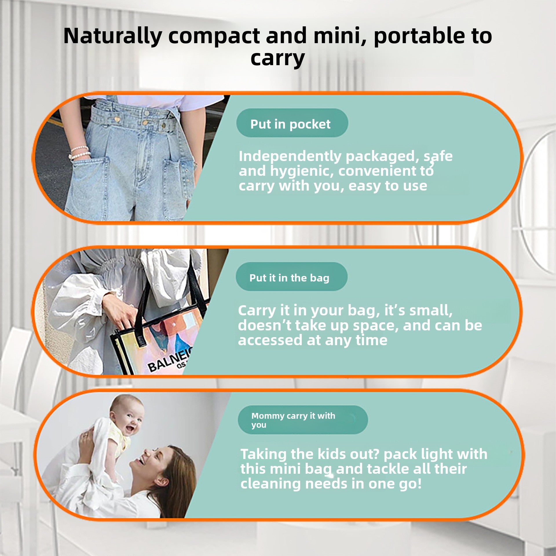 Mini Portable Wet Wipes for Children