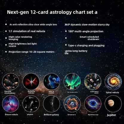 Mini Projector Night Light with Starry Sky Effect
