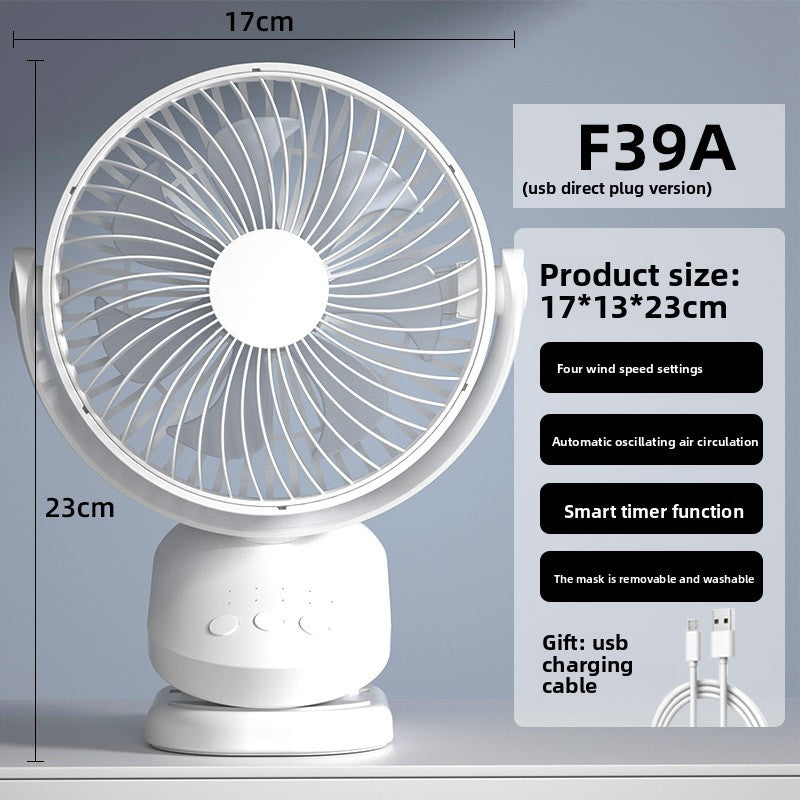 Mini rechargeable household electric fan