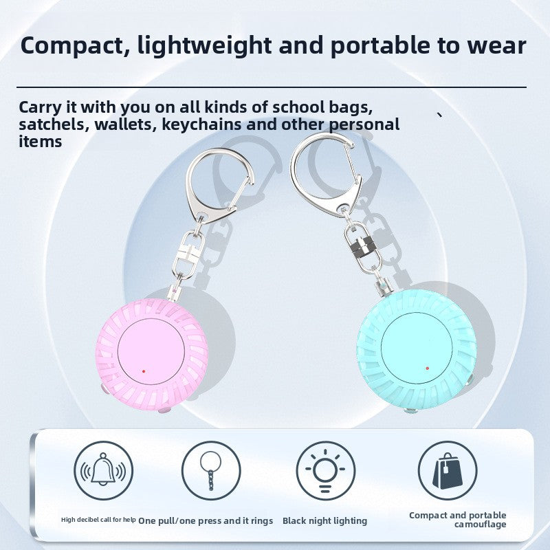 Mini Rechargeable Personal Safety Alarm with LED Light