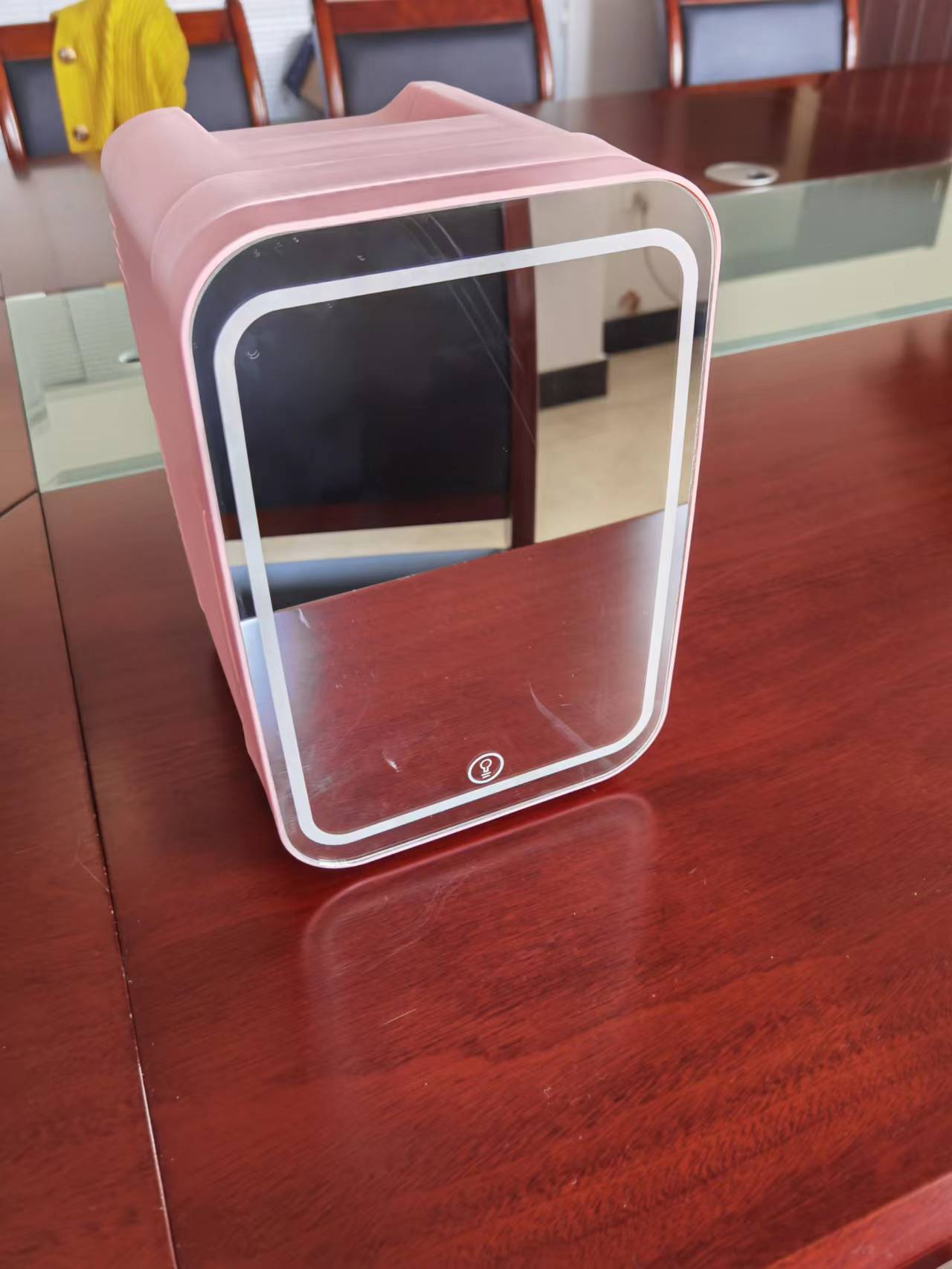 Mini Refrigerator with Mirror for Cosmetics