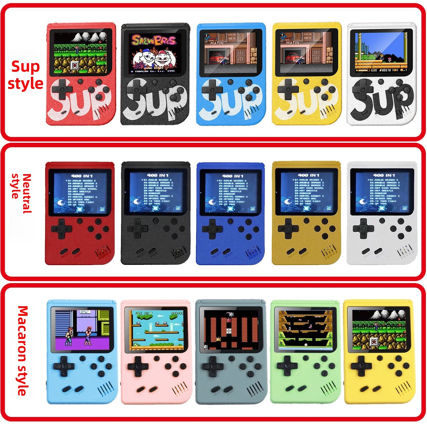 Mini Retro Handheld Game Console with 500 Games