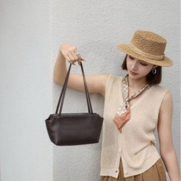 Mini Sheepskin Tote Bag with Long Handle