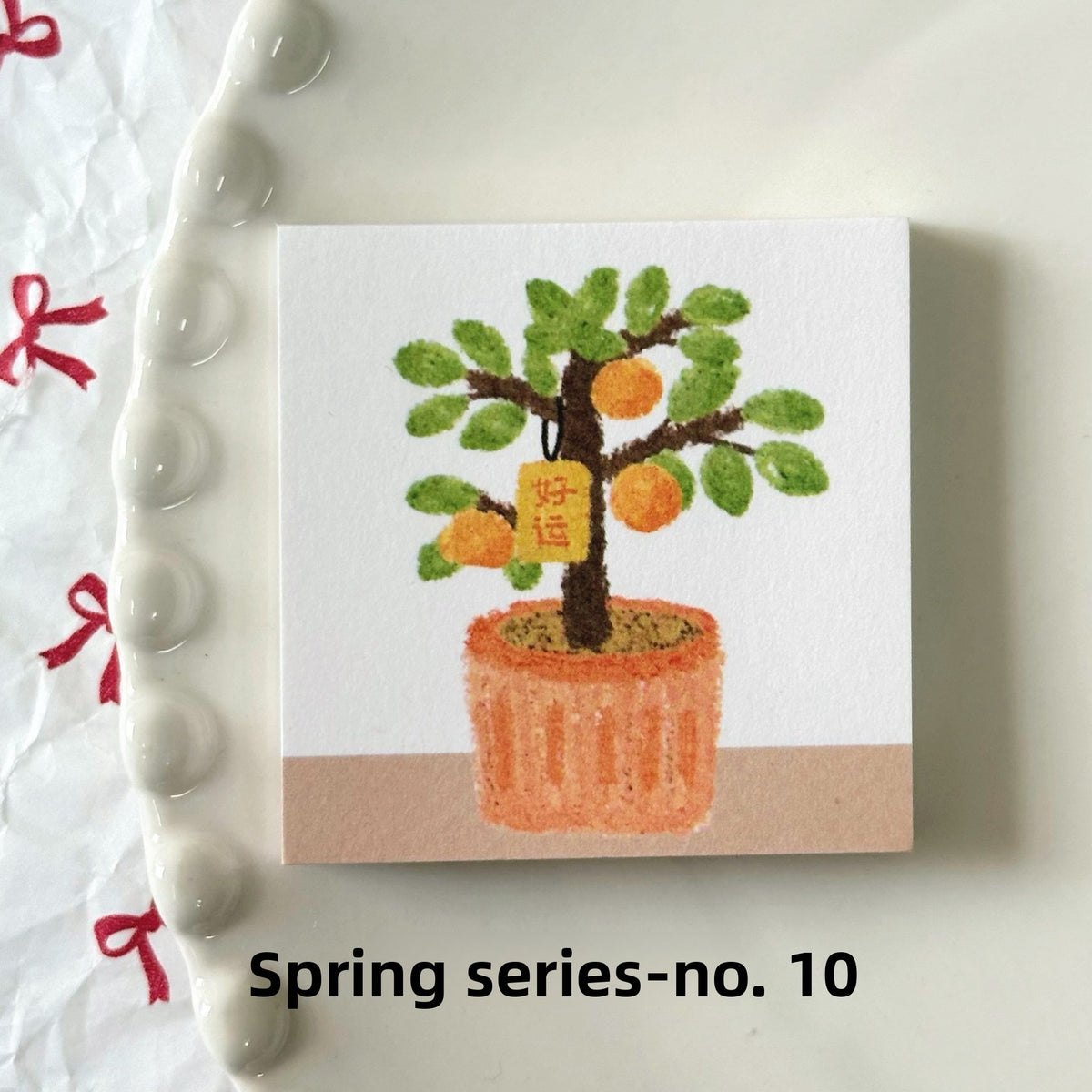 Mini Spring Design Tear-off Memo Pad