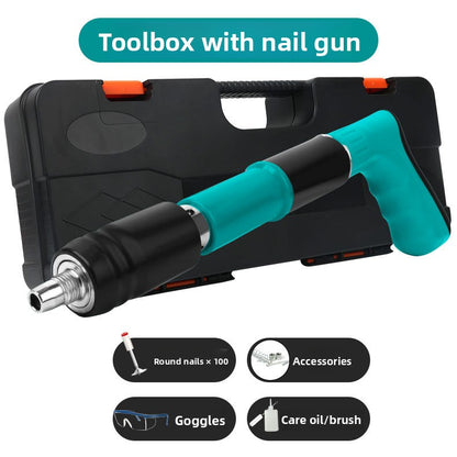 Mini Steel Nail Gun with Silencer for Ceiling Installation