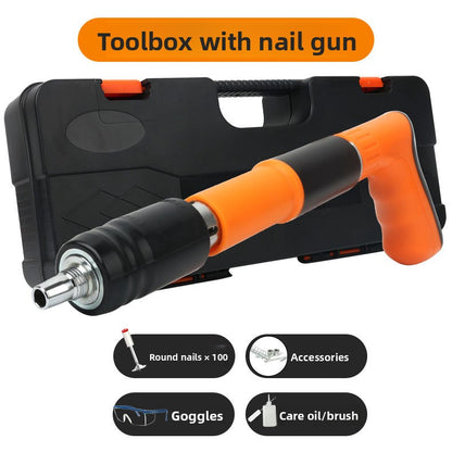 Mini Steel Nail Gun with Silencer for Ceiling Installation