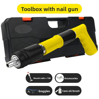 Mini Steel Nail Gun with Silencer for Ceiling Installation