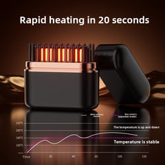 portable hair straightening combBlack
