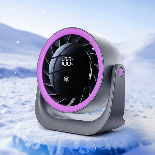 Mini USB Desk Fan with Digital Display