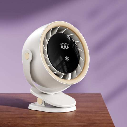 Mini USB Desk Fan with Digital Display