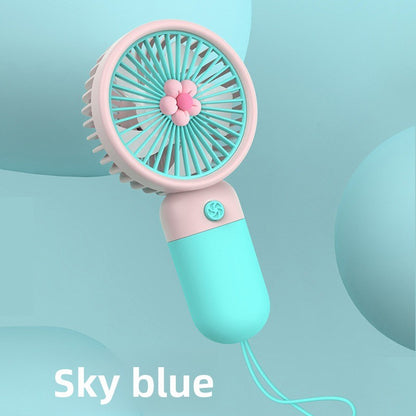 Mini USB Handheld Silent Fan with Phone Holder
