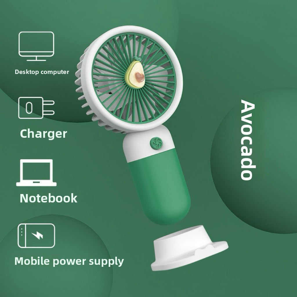 Mini USB Handheld Silent Fan with Phone Holder