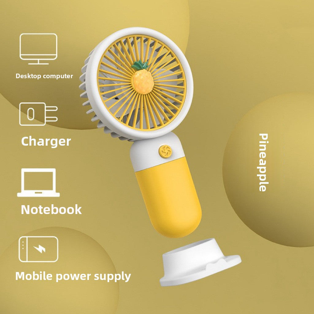 Mini USB Handheld Silent Fan with Phone Holder