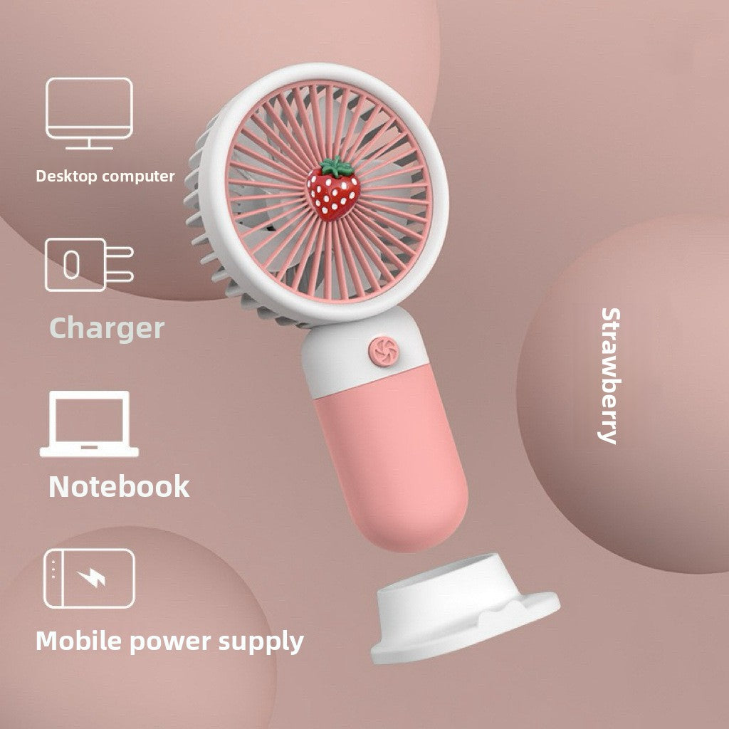 Mini USB Handheld Silent Fan with Phone Holder