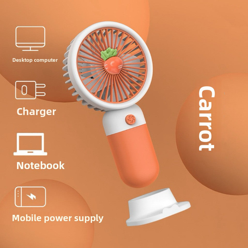 Mini USB Handheld Silent Fan with Phone Holder