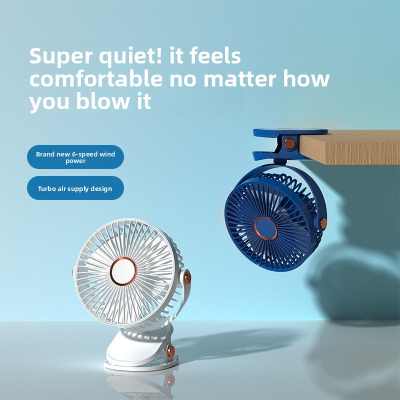 Mini USB rechargeable clip fan
