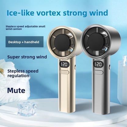 Mini USB Rechargeable Handheld Fan with Digital Display