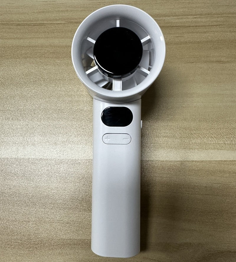 Mini USB Rechargeable Handheld Fan with Digital Display