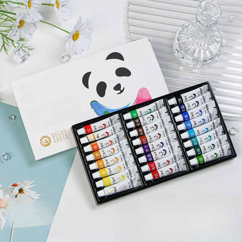 Mini Watercolor Paint Box with Sketchbook and Brush