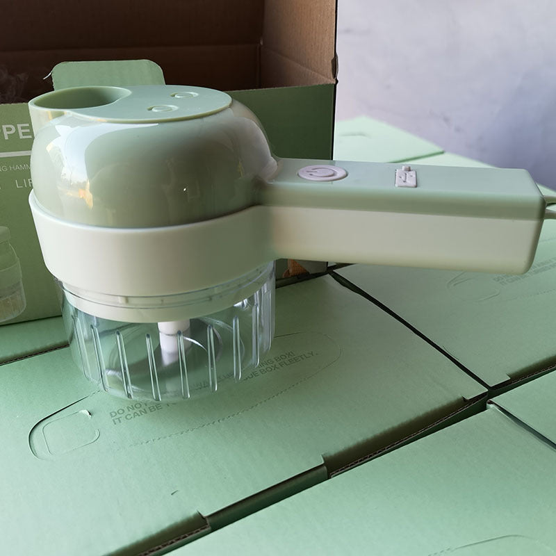 Mini wireless electric garlic press
