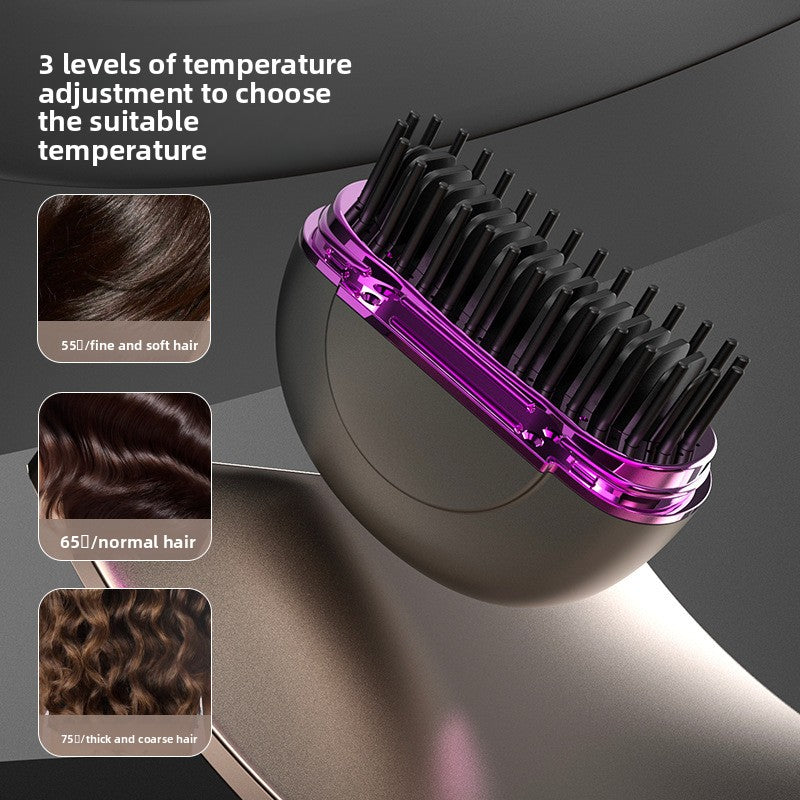 Mini Wireless Hair Straightener Comb