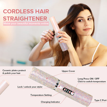Mini Wireless Hair Straightener