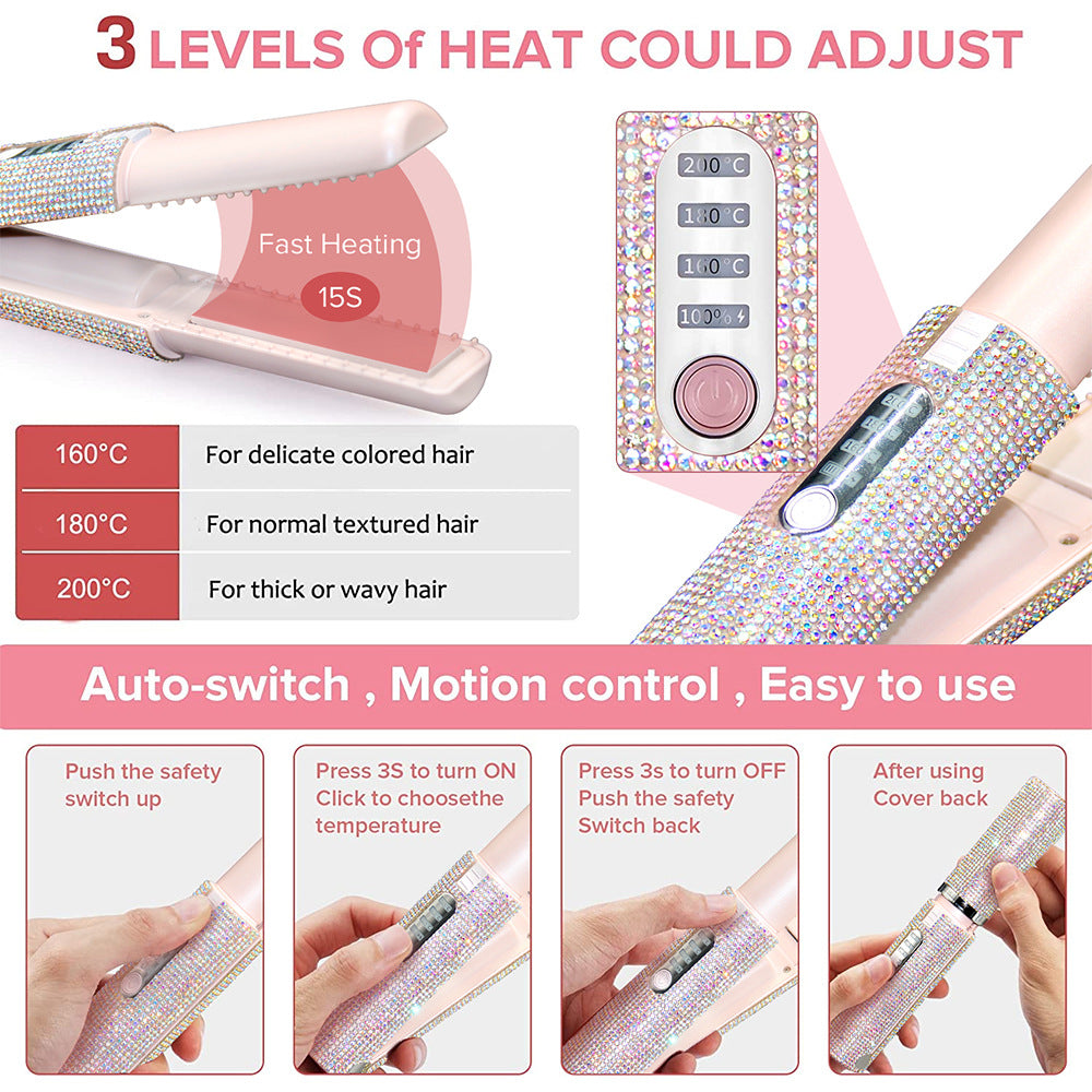Mini Wireless Hair Straightener