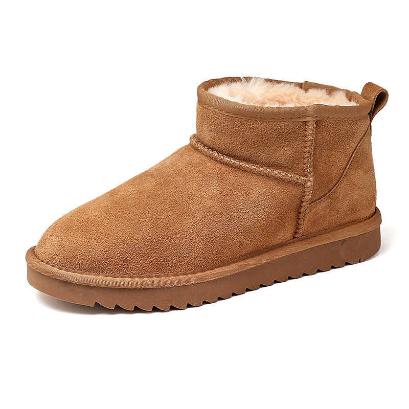 Mini Women's Warm Fur-Lined Snow Boots with Non-Slip Sole