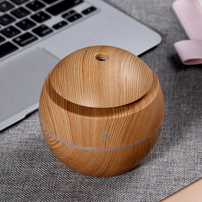 Mini Wood Grain Round Humidifier