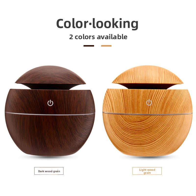 Mini Wood Grain Round Humidifier