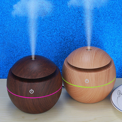 Mini Wood Grain Round Humidifier