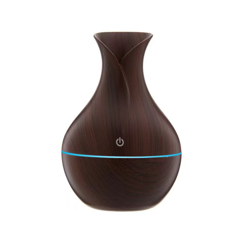 Mini wood-grain round humidifier