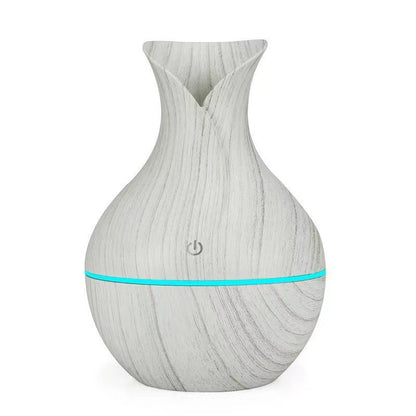 Mini wood-grain round humidifier