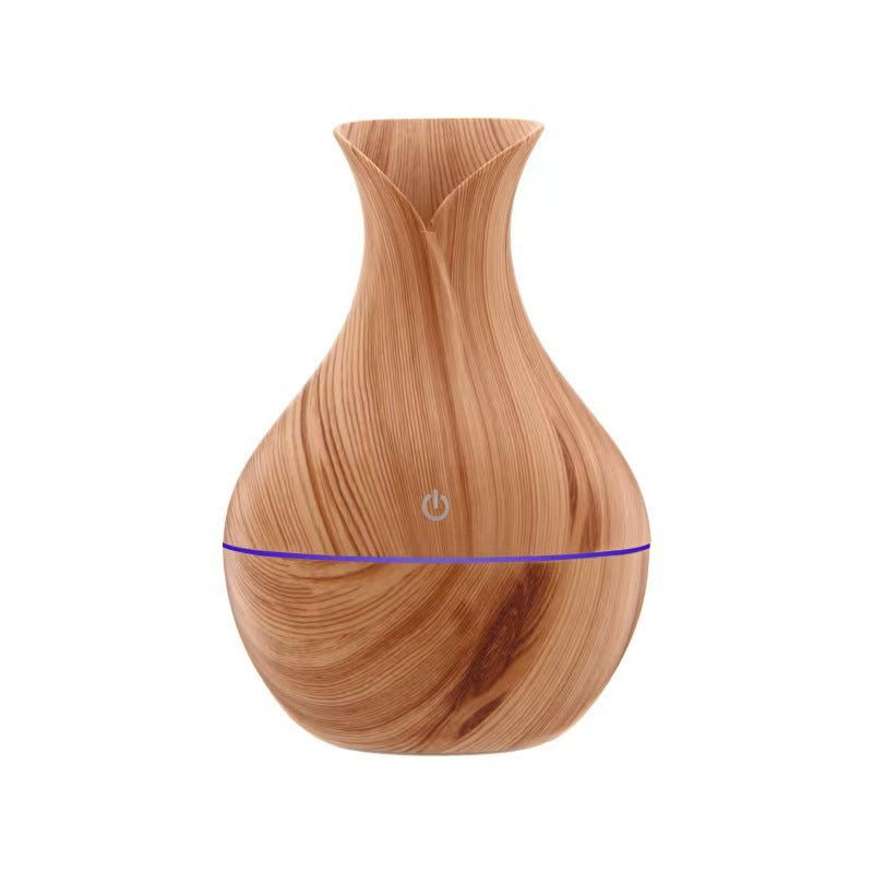 Mini wood-grain round humidifier