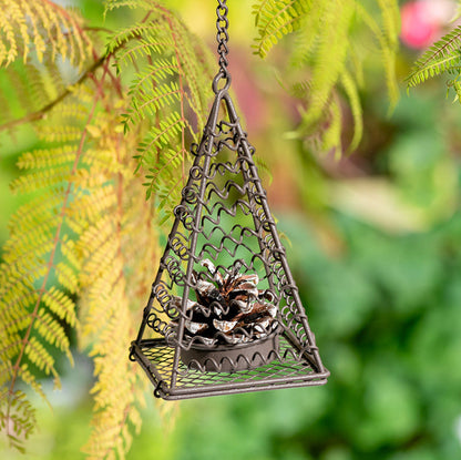 Mini Wrought Iron Bird Cage Ornament for Home Garden Decoration