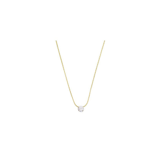Mini Zircon Pendant Necklace Geometric Light Luxury Women