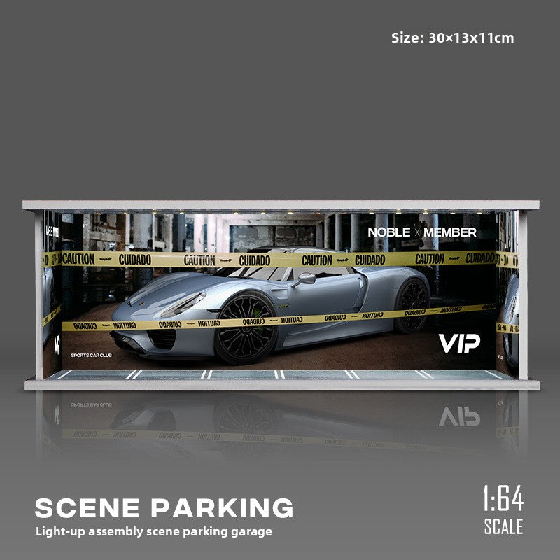 Miniature Alloy Garage Display Model with Lights